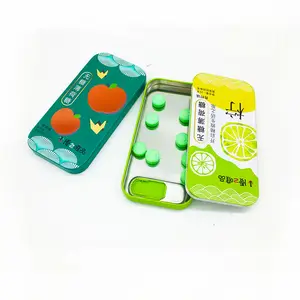 Factory Directly Sold Rectangular Medicine Tin Empty Metal Pill Tin Box With Sliding Lid