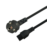 SIPU Câble d'alimentation à 3 broches standard européen de haute qualité, prise à angle droit pour projecteurs et ordinateurs Connecteur Euro IEC C13