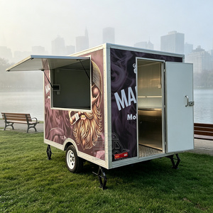 Remorque de restauration pour pizzas carrées, barbecue, four à pizza, cuisine mobile, service commercial, camion de restauration avec fenêtre de service - Product Image 6
