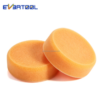 EVERTOOL Fast Fit Orange Small Compound Head Polishing Sponge Spot Polish Compound Buffing Pads pour polisseuses orbitales aléatoires, DA et rotatives