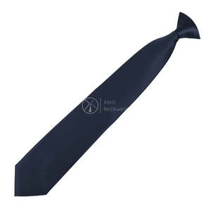 Estilos de negocios Fácil de usar Seguridad <span class=keywords><strong>Azul</strong></span> <span class=keywords><strong>marino</strong></span> Grosgrain <span class=keywords><strong>Corbata</strong></span> Poliéster <span class=keywords><strong>Traje</strong></span> vegano Corbatas con clip <span class=keywords><strong>para</strong></span> hombre a juego - Product Image 3