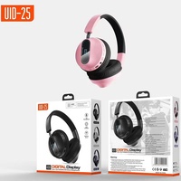 Headphone nirkabel UID-25, keluaran baru dengan tampilan Led pengurang kebisingan headset suara Stereo olahraga Earphone untuk bermain game ponsel