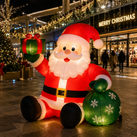 Père Noël gonflable personnalisé de 6 pieds avec lumières LED et souffleur, Père Noël gonflable pour la décoration de jardin intérieur/extérieur