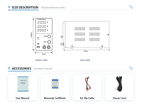 Alimentation CC Réglable pour Réparation, Triple Affichage, Bouton Encodeur, CV CC, Commutation Automatique, Sortie Unique USB Type C, Boîtier Métallique