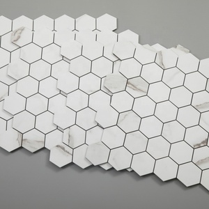 Mattonelle di mosaico in PVC mosaico in alluminio Peel autoadesive e Stick Backsplash bianco esagonale mattonelle <span class=keywords><strong>da</strong></span> <span class=keywords><strong>parete</strong></span> - Product Image 2
