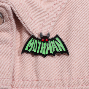 Fledermaus Halloween Punk Emaille-Anstecknadeln Abzeichen Tier-Broschen Schmuck Maßgefertigte Revers-Anstecker für Kleidung Rucksäcke Hüte Hemden Metall-Freunde-Accessoires - Product Image 5