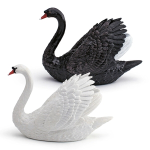 Modèle de cygne animal sauvage simulé, jouets cognitifs pour enfants, volailles de ferme, cygne blanc, cygne noir, ornements décoratifs - Product Image 1