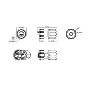 Adaptateurs RJ45 pour connecteurs de module fibre optique <span class=keywords><strong>double</strong></span> port M20 <span class=keywords><strong>4K</strong></span> pour <span class=keywords><strong>prise</strong></span> aviation mâle/femelle, indice de protection IP54, PC ABS Nylon - Product Image 6