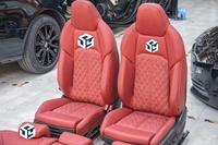 Sièges baquet de luxe sport racing pour voiture, avec panneau en fibre de carbone personnalisé et revêtement en cuir, version améliorée RS pour Audi A3 A4 A5 A6 A7 Q3 Q5