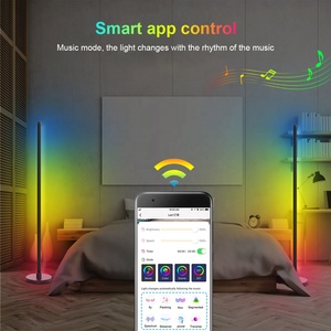 Beiyang — lampe <span class=keywords><strong>LED</strong></span> RGB au design nordique moderne avec télécommande, lumière avec dents bleues, luminaire décoratif d'intérieur, idéal pour un <span class=keywords><strong>salon</strong></span>, 140cm - Product Image 4