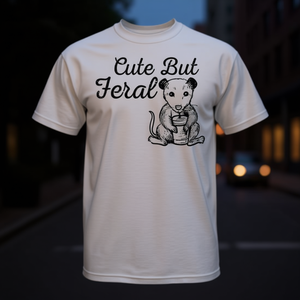 Camiseta con diseño de opossum lindo pero salvaje, para niños, mujeres y hombres, regalo promocional para todas las edades - Product Image 3