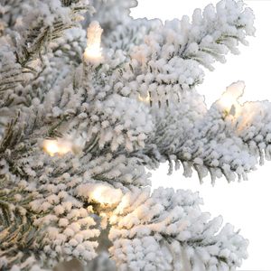 Xmas PE PVC Mixed Artificial Christmas <b>Tree</b> with Metal Stand White Snowflakes LED <b>Lights</b> for Indoor/Outdoor Use - Product Image 3