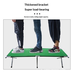 Letti <span class=keywords><strong>da</strong></span> <span class=keywords><strong>Campeggio</strong></span> Pieghevoli con Telaio in Alluminio e Ferro, Letto Singolo Portatile per Emergenze e Soccorso, 190x62x42cm - Product Image 4