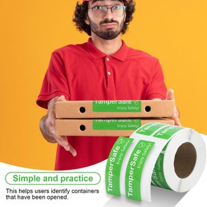 Giả mạo rõ ràng Nhãn 1x3 thực phẩm giao hàng Sticker giả mạo bằng chứng băng an toàn an toàn giả mạo rõ ràng con dấu cho thực phẩm container Pizza hộp - Product Image 5