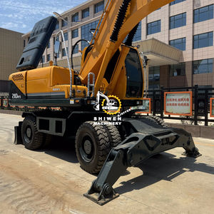 Excavadora de ruedas usada original de Corea Hyundai 210w-9 con motor Cummins Maquinaria de construcción de momento de alta carga Venta de stock - Product Image 4