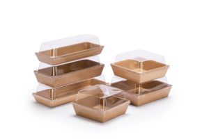 Hộp Bánh Sandwich Tùy Chỉnh Giấy Kraft Bánh Mì Xúc Xích Hình Chữ Nhật Hamburger Bánh Mì Vuông Có Nắp Nhựa Trong Suốt Bao Bì Thực Phẩm Dùng Một Lần - Product Image 3