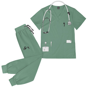 42109 Nouvel ensemble de blouses médicales unisexe en Spandex respirant, production en gros, tissu doux, uniforme d'infirmière, jersey OEM - Product Image 2