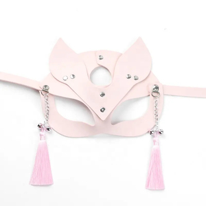 Máscara de gato de cuero Sexy gótico con orejas Bdsm fetiche media cara para <span class=keywords><strong>Catwomen</strong></span> para carnaval Halloween mascarada fiesta Bondage Gear - Product Image 1