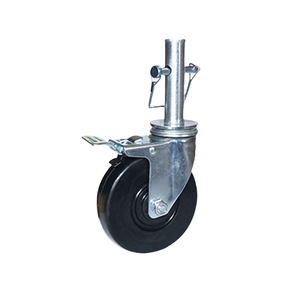 Cao su cứng xoay vuông thân giàn giáo Caster với thanh vuông chèn giàn giáo bánh xe thầu dầu - Product Image 2