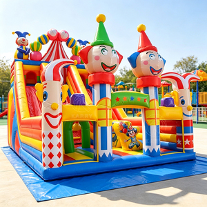 Tobogán Inflable para Niños, Tobogán Inflable Comercial para Parques de Diversiones con Dos Toboganes y Soplador para Alquiler en Fiestas y Eventos de Carnaval - Product Image 1