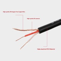 Kabel Mikrofon Profesional Seimbang XLR 3pin 5mm 100m Tembaga Bebas Oksigen Male to Male GA202-10 untuk Penggunaan Proyektor dan Headphone