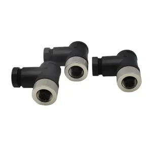 ขั้วต่อกันน้ำ M12 A Code IP67 แบบ 4 ขา ติดตั้งแบบสกรู ขั้วต่อปลั๊กตัวผู้ตัวเมียแบบมุมฉาก - Product Image 6