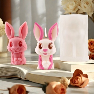 <b>Easter</b> Bunny Silicone Candle Mold - Long Ears Rabbit Candle Making DIY Craft for <b>Easter</b> Decoration - Product Image 5