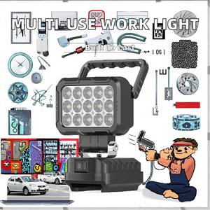 Projecteur extérieur 3 pouces compatible avec batterie Li-ion 18V, lampe torche LED, lanterne de camping, éclairage d'urgence, lampe de secours LED - Product Image 5