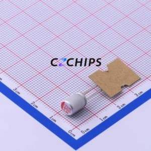 ตัวเก็บประจุแบบแข็ง 6R3ARCP561M06X8PZT แบบ Through hole (THT), ขนาด D6.3xL8 มม. 560uF 20% 6.3V 4.7A100kHz - Product Image 1