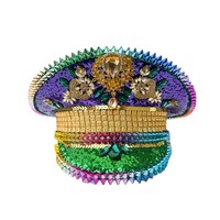 Chapeau de Capitaine Steampunk à Strass à Faible MOQ, Chapeau de Pirate avec Logo Personnalisé, Idéal pour les Festivals Viking et les Parades de Navires Longs