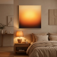Lampu LED Persegi Panjang LUZ Sunset Lamp Wall Art Berbingkai, Dapat Diredupkan, Backlit Akrilik Aluminium Light Box