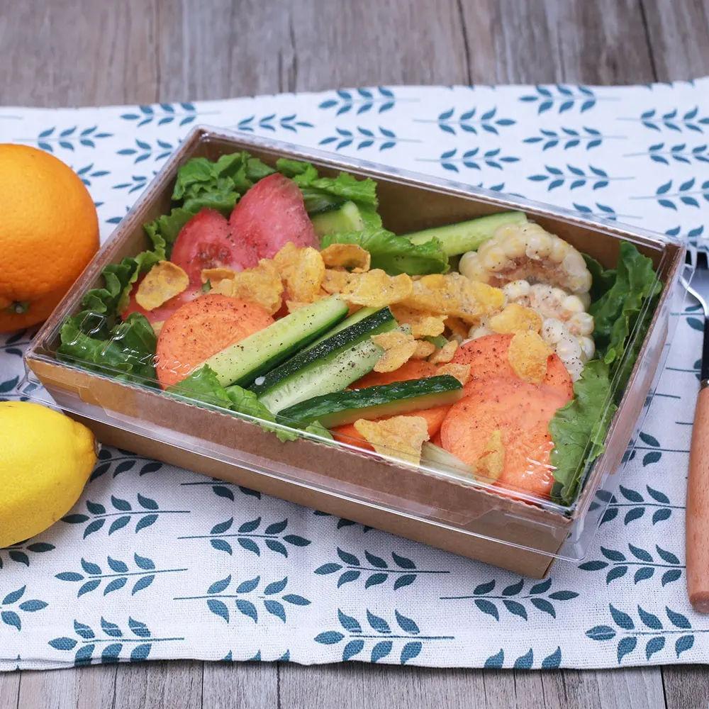 Biodegradable Microwave Makanan Sekali Pakai Wadah Grosir Untuk Restoran Salad Makanan Kemasan