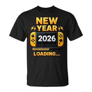Camiseta de Fiesta con Diseño de Control de Videojuegos para el Año Nuevo 2026 - Product Image 1