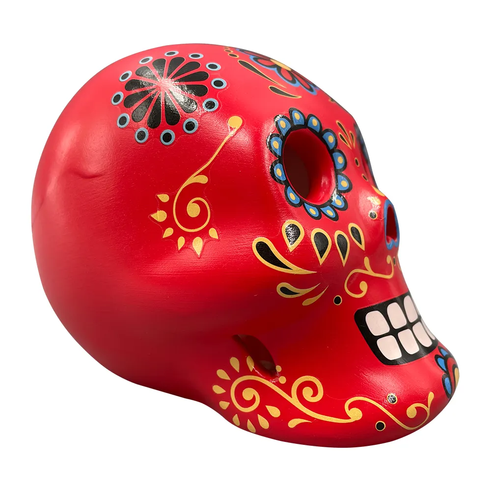 Professional Made interesting Ceramic Mexican cranium Statue Day of the Dead