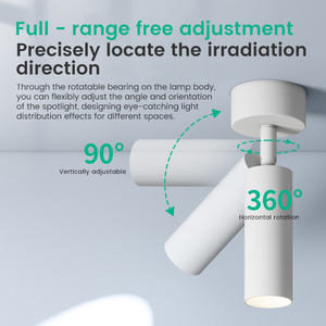Focos <span class=keywords><strong>de</strong></span> pista Led <span class=keywords><strong>de</strong></span> buen <span class=keywords><strong>precio</strong></span>, centro comercial, mazorca <span class=keywords><strong>de</strong></span> aluminio blanco y negro, foco montado en superficie comercial - Product Image 2