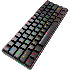 Teclado Mecánico Personalizable RGB con Interruptores Azules, Cableado, Iluminado, Intercambiable en Caliente, 61 Teclas, Resistente al Agua, Metálico, USB 2.0, para Juegos - Product Image 2