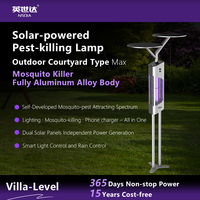Lampe Insecticide Intelligente pour Cour Extérieure, Éclairage Solaire, Lampe Anti-moustiques à Double Usage pour Mouches et Papillons de Nuit, Agent Bienvenue
