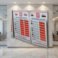 Écran d'affichage des taux de change des devises étrangères et du tableau des scores de basket-ball