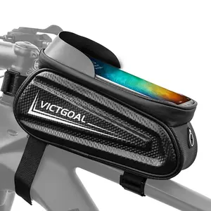 VICTGOAL新しいルークスバロバイクバッグ電話ホルダーハードシェルフードデリバリー、サドルアンダーシートバイクフレームバッグ