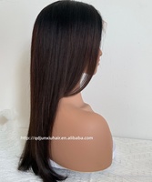 Pelucas frontales transparentes de cabello humano virgen Remy vietnamita con cutícula alineada, color castaño intenso, para corte en capas y flequillo largo, sin pegamento, para mujer
