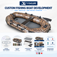 Perahu Karet Tiup Kustom dan Perahu Dinghy dengan Lantai Tiup, Kursi Bangku, Dayung, Branding dan Kemasan OEM untuk Pengecer Kelautan