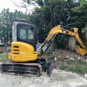 Mini-excavatrice hydraulique Caterpillar 304C CR d'occasion, 4 tonnes, compacte, à braquage zéro, petite pelle CAT304C à vendre - Product Image 4