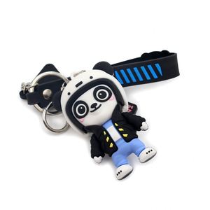 Porte-clés publicitaire en silicone souple 3D en gros avec logo personnalisé pour usage professionnel, avec figurine en PVC de dessin animé - Product Image 4