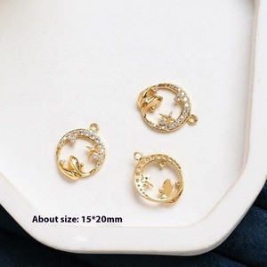 Moyamiya ديي اثني عشر كوكبة النحاس مطلي بالذهب قلادة لؤلؤ الزركون قلادة أقراط شنقا الاكسسوارات اليدوية السحر - Product Image 6