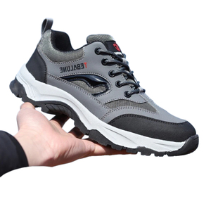 Chaussures de sécurité légères en plastique avec embout en acier, respirantes, surface en maille superfine, protection contre les risques électriques - Product Image 1