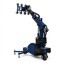 Nuevo Robot Compacto para Vidriado en Interiores, Motor Eléctrico de 600Kg/800Kg, Ventosas Automáticas, Sistema de Vacío Dual para Vidrio y Losas de Granito, 5000mm