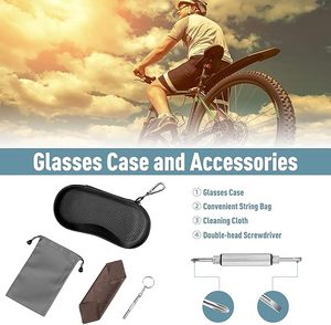 Sunglasses <b>Case</b> Hard EVA Shell Shockproof Sport <b>Glasses</b> <b>Case</b> Travel Zipper Eyeglasses Holder <b>Case</b> - Product Image 2