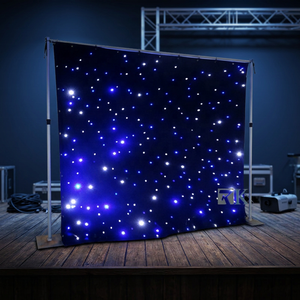 Wedding Party <b>LED</b> <b>Star</b> Curtain Stage Background Elegant Portable Pipe - Product Image 1