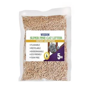 Doğal çam kedi kumu süper emici uzun ömürlü koku kontrolü kokusuz biyobozunur ahşap kedi kumu - Product Image 1