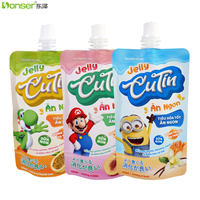 Sac à jus réutilisable personnalisé sac de rangement pliable de boisson eau liquide LOGO en plastique pochettes à bec debout emballage Doypack